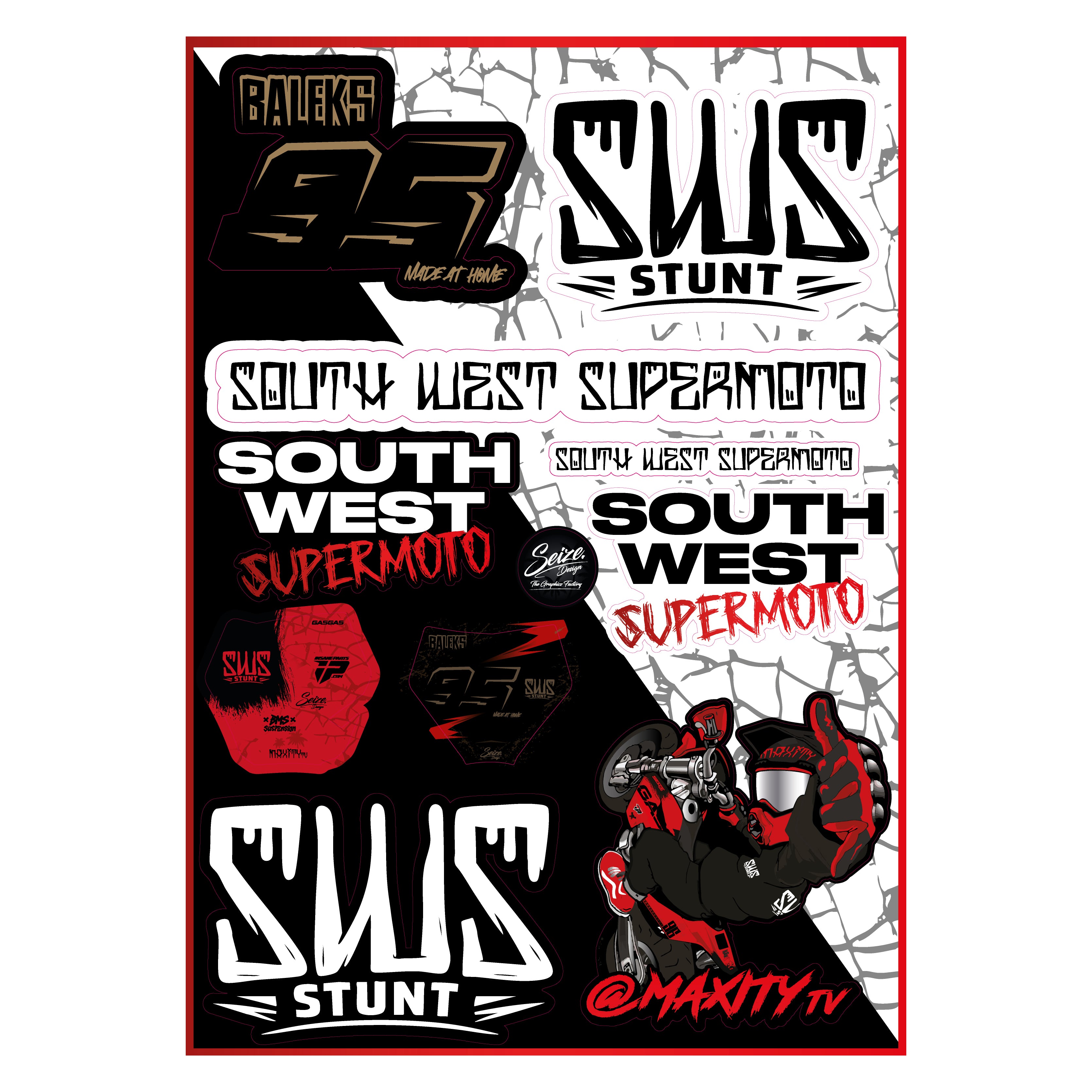Planche de stickers SWS Stunt